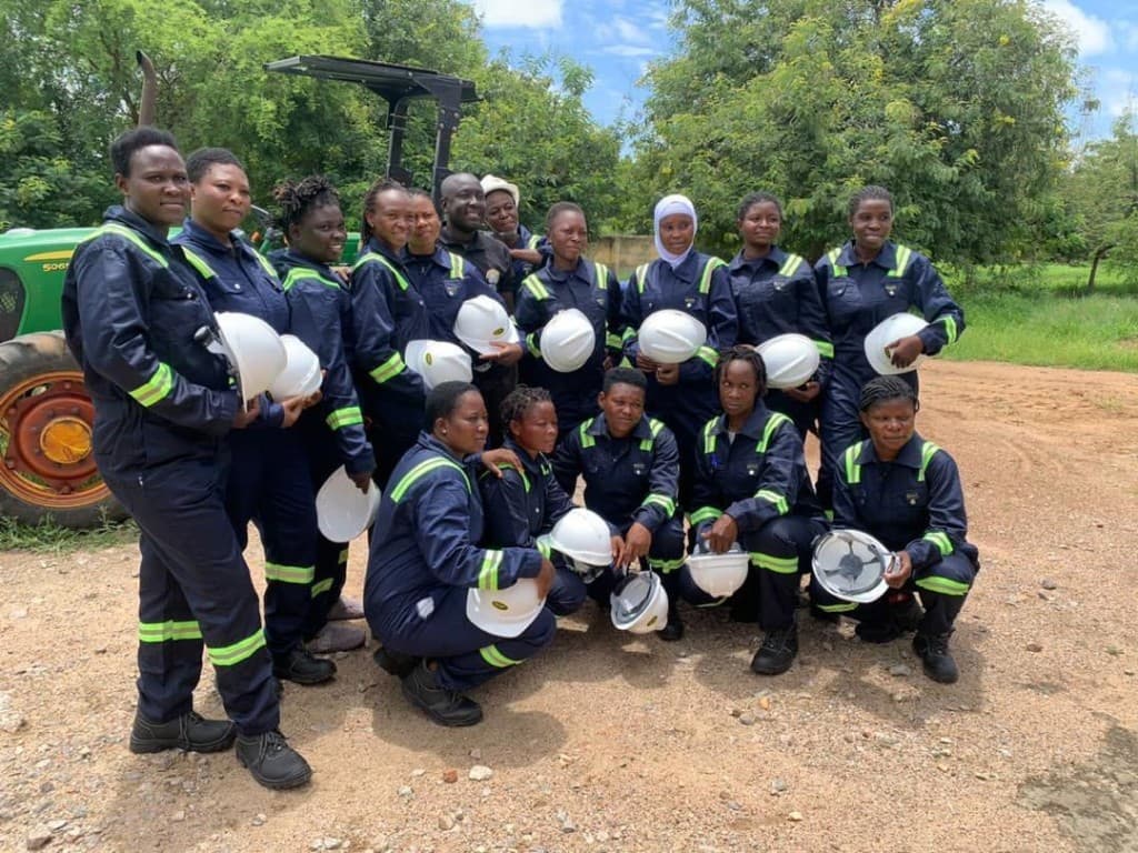 MAP Edition Group agricultural team in safety gear at a farm operation in Ghana