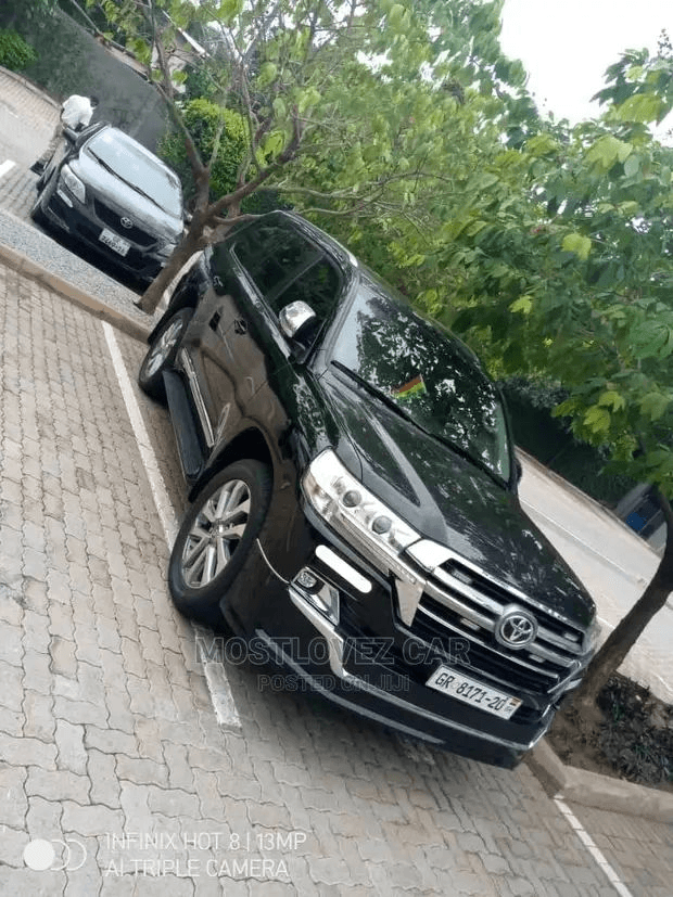 Black Toyota Land Cruiser available for rental and fleet use in Ghana
