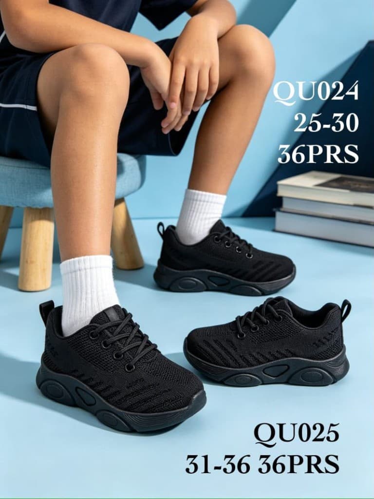 Children's school sneakers supplied in bulk for institutional procurement